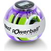 Powerball Autostart Multilight Max - Attrezzatura da allenamento giroscopica con effetto luminoso blu e rosso con meccanismo di carica e tachimetro, trasparente viola