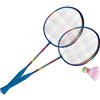 Sport One Mandelli Racchette Badminton Rainbow,Unisex,59 x 20.5 x 3 cm,Blu-Bianco