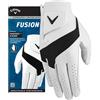 Callaway Golf Fusion Spann - Guanto da golf (indossato sulla mano destra, standard, M, bianco/antracite)