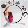 NUNETH Cerchio Aereo Cerchio Aereo per Fitness/Danza per Adulti Ragazzi Bambini, 85cm/95cm/100cm Home Gym Outdoor Antenna Yoga Anello Lyra Hoop, Oggetti di Scena da Circo Acrobatico ( Color : Black , Size :