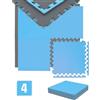 eyepower 2 cm Tappetino Palestra: 1m² Tappeto Fitness - 4 Tappetini Palestra Puzzle 50x50 - Tappeto Schiuma EVA - Tappeto Palestra Tappeto per Ginnastica a Terra Tappeti Con Difetti Ottici Minori