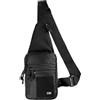 M-Tac EDC Fondina per pistola, borsa a tracolla con chiusura in , colore nero, tasca per armi nascosta a 5 scomparti, misura universale per pistole, colore nero