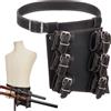 NBEADS Fondina Medievale per Spada e Rana, Fondina In Pelle per Spada Da Cintura Fondina per Spada Da Cintura Rinascimentale Fondina per Pugnale Costume Da Cosplay, Nero, 23.5x20x4.8cm
