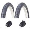RMS Kit 2 Copertoni + 2 Camere d'Aria Bici 20 x 1.95 BMX Nero