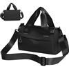Mayhug Borsa da palestra sportiva, borse sportive, borsa sportiva nera, mini borsa da palestra per donne, mini borsa da palestra 24x12x14 cm in nylon, borsa da palestra a tracolla/a spalla/a mano con