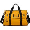 Hixingo Borsa Palestra con Scomparto per Scarpe, Borsone Viaggio Borse Piscina Sportiva Duffel Bag per Uomo Donna Pieghevole Borsa a Tracolla Campeggio Sport Fitness (20-35L,Giallo)