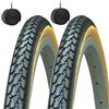 ECOVELO 2 COPERTONI 700 X 35 + CAMERE D'ARIA PNEUMATICI 28 BICI CITYBIKE NERO PARA BICI ADULTO TREKKING BIKE