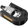MVTEK Pedali pieghevoli 90°. Pedali bici in alluminio e nylon. Pedali per bicicletta con block system. Pedale bici perno su sfere con catadiottri. Pedali bicicletta 100x70x26mm. Peso 420g. Nero.