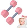 Generico Set 2 Manubri Sonaglio Bebè - Mini Manubrio Giocattolo Fitness Bambini | Giocattolo Ponderato Bebè Costruzione ABS | Sonaglio Esercizio Neonato Coordinazione Mano-Occhio | 12x4,5cm Cad, Perfett
