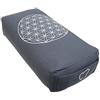 maylow Yoga mit Herz Cuscino da meditazione di alta qualità Shiva Fiore della vita con cuscino interno imbottito in pula di farro, dimensioni 40 x 20 x 10 cm, universale, lavabile separatamente (grigio)