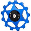 Vasiumic Puleggia per deragliatore posteriore, 13 denti, con cuscinetti in metallo, per mountain bike e bici da strada a 8/9/10/11 velocità, per puleggia guida in lega di alluminio CNC (nero) (blu)