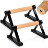 TOPZEA Barre per flessioni in legno, parallele in legno massiccio con robusta staffa in acciaio antiscivolo, per calisthenics, fitness, attrezzatura per allenamenti a casa, palestra, fino a 272 kg
