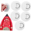 Gatuida 5pezzi Anelli a Forma in PVC Bianco per Kayak e Tavola da Paddle, Accessori Resistenti e Facili da Installare per Zattera Gonfiabile e Attrezzature da Rafting