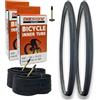 Generico KIT 2 COPERTONI BICI CORSA 2 CAMERE D'ARIA 700X23 23 622 VALVOLA PRESTA 60mm