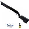 ECOMMUR Cyma CM355B Shotgun Molla (6 mm) | Fucile Airsoft (Pallini in PVC) Calibro 6 mm + Bottiglia 1000 Pallini 0,12 g + Occhiali di protezione. (Potenza: 0,89 joule)