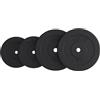 GYRONETICS® Dischi Pesi - 30 kg Set, 2x5 kg e 2x10 kg, Foro 25 mm, in Plastica, Nero - Disco Peso, Piastre per Bilanciere, Manubri, Palestra, Allenamento a Casa, Fitness, Sollevamento