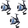 generico Mulinelli Pesca Surfcasting Mulinello Kit 3 Pezzi Mod 7000 Con Filo Mare