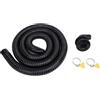 Mulcort Kit tubo di scarico di sentina con efficiente connettore per pompa marina, sistema di drenaggio per yacht, barche, ecc. (nero)