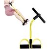 Generico Bande di resistenza al fitness, fascia di resistenza al pedale elastico Yoga Puller, estrazione di allungamento della caviglia a 4 tubi portatile per casa, yoga, sport, allenamento, interno, palestra