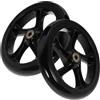 Alipis Ruote per Monopattino in Pu Nero 175mm 2 Pezzi Resistenti All'usura per Veicoli Elettrici Rotolamento Fluido e Facile Installazione, Perfette per Scooter e Skateboard