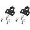 Fpd AXCT0050 Kit PLACCHETTE Nere 0° Senza Oscillazione COMPATIBILI Look KEO Pedali Bici da Corsa