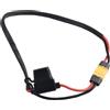 Besttoolifes Ebike Cavo di alimentazione 14AWG per XT60, cavo di scarico della batteria della bicicletta elettrica con fusibile 50A, cavo in silicone resistente alle alte temperature, lunghezza 50 cm