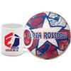 Generico Pallone con i colori della squadra di Bologna e scritta Forza Rossoblu + una tazza bianca in ceramica con stampa dei colori della tua squadra del cuore tifoso regalo