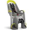 Hamax Amaze - Seggiolino per bicicletta per bambini, con adattatore per il trasporto, colore: grigio chiaro con imbottitura grigio chiaro e lime