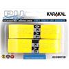 Karakal Super PU Manopole di ricambio - Confezione da 2 - Tennis - Squash - Badminton - Confezione di vendita al dettaglio (giallo)