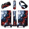 GALSOR Protettivo 21146 Per PS5 Console Disc Edition & Digital Sticker Vinyl Decal Cover Per Ps5 Controller & Charging Station & Headset & Media Remote Senza Bolle E Senza Residui(Digital Edition)