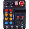 Diyeeni Scatola di Controllo Centrale del Simulatore di Gara, 19 Pulsanti 30 Opzioni Programmabili Porta USB Retroilluminata RGB, con Commutazione per Avviamento/arresto Motore, per PC