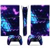 YLMKMVLCZC Pelle Decalcomania Per PS5 Slim Skin Digital Edition Console E Controller Vinyl Cover Skins Wraps Resistente Ai Graffi Compatibile Con 27224 Avvolgimento Della Pelle