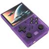 ZASCHMOY Console di Gioco Portatile retrò Portatile Schermo IPS da 3,5 Pollici Scheda di Memoria Integrata da 64 GB Batteria da 3000 MAh Supporto 10 Emulatori (PURPLE)