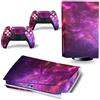 GALSOR Protettivo Decal Skin Per PS 5 Disk Edition Console 2 Controller Vinile Cover Wraps Per PS5 Disc Version 49200 Senza Bolle E Senza Residui