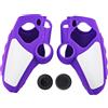 JZ Anti-Slip PS5 Controller Caso, Morbida Gomma Caso Protector Per ps5, Silicone PS5 Controller Cover con Pollice Grip Gaps Lavabile -Purple