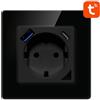AVATTO Smart WiFi Wall Socket Avatto N-WOT10-USB-B TUYA USB USB-C (black)