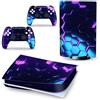 PDURMBUAB Nessuna Schiuma Nessuna Bolla Pelle Decalcomanie Anime Console Per PS5 Disk Edition 2 Controller Pellicola Vinile Avvolge, Durevole, Resistente Graffi 07192