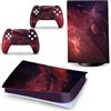 PDURMBUAB Nessuna Schiuma Nessuna Bolla Pelle Decalcomanie Anime Console Per PS5 Disk Edition 2 Controller Pellicola Vinile Avvolge, Durevole, Resistente Graffi 55976