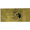 Fanattik Rocky-104G Rocky Iv Gold Plated Ticket Ivan Drago