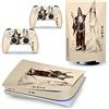 PDURMBUAB Nessuna Schiuma Nessuna Bolla Pelle Decalcomanie Anime Console Per PS5 Disk Edition 2 Controller Pellicola Vinile Avvolge, Durevole, Resistente Graffi 07930
