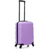 R.Leone Valigia 55x35x25 cm Trolley Bagaglio a mano 4 Ruote in ABS Air Asia, Air France, Ita airways, KLM, EasyJet, Ryanair 20373FR (Lilla, Valigia 55x35x25cm)