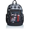 Seven Zaino ADVANCED SPACE CHECK, Doppio Scomparto, Supporto USB, Tasca porta laptop, Per ragazzi e ragazze, Scuola e tempo libero