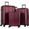 FERGÉ set di 3 valigie viaggio CANNES - bagaglio rigido dure leggera 3 pezzi valigetta 4 ruote rosso