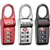 TUMI - Set di 3 lucchetti TSA-Approved, colore nero/rosso/argento