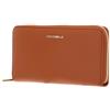 Coccinelle Portafoglio Donna Metallic Soft con Zip, Pelle 100%, 18x10x2.5 cm, 9 Slot Carte, Portamonete, Cuoio