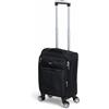 Or&My Trolley Semi-Rigido 50x33x23 cm in Poliestere Resistente Espandibile con 4 Ruote Doppie Rimovibili - Valigia Bagaglio a Mano da Cabina per Viaggi Brevi e Weekend (Mod.214-2, Nero)