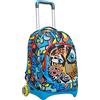 SJ GANG STYLE JAM GANG Trolley Scuola Sganciabile New Tech, Blu, Zaino con Carrello Sganciabile, 3 in 1, Triplo Uso, Trolley e Zaini, Scuola, Bambini e Ragazzi