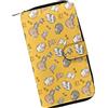 Dajingkj Portafoglio Donna Grande Capacità Viaggio Organizzatore Portafogli Lungo Multifunzione Carte Zipper Moneta Portafogli, Gatto carino, Casual