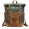 FANDARE Moda Borsa scuola Viaggio Zaino Uomo 15.6 pollici Daypack Outdoor Campeggio Grande Capacity Rucksack Tela, Verde, L, Zaino per il tempo libero