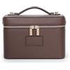 Starnearby Beauty Case Donna in Pelle PU, Borsa Cosmetica da Viaggio, Trousse Trucchi Donna con Divisore Rimovibile, Borsa da Toilette, Pochette Cosmetica da Viaggio (Caffè)